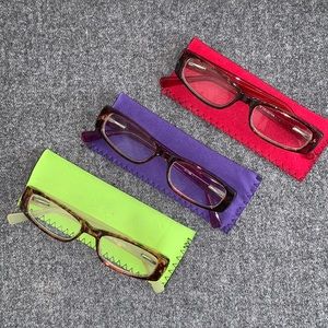 Three pairs generic reading glasses +1.25